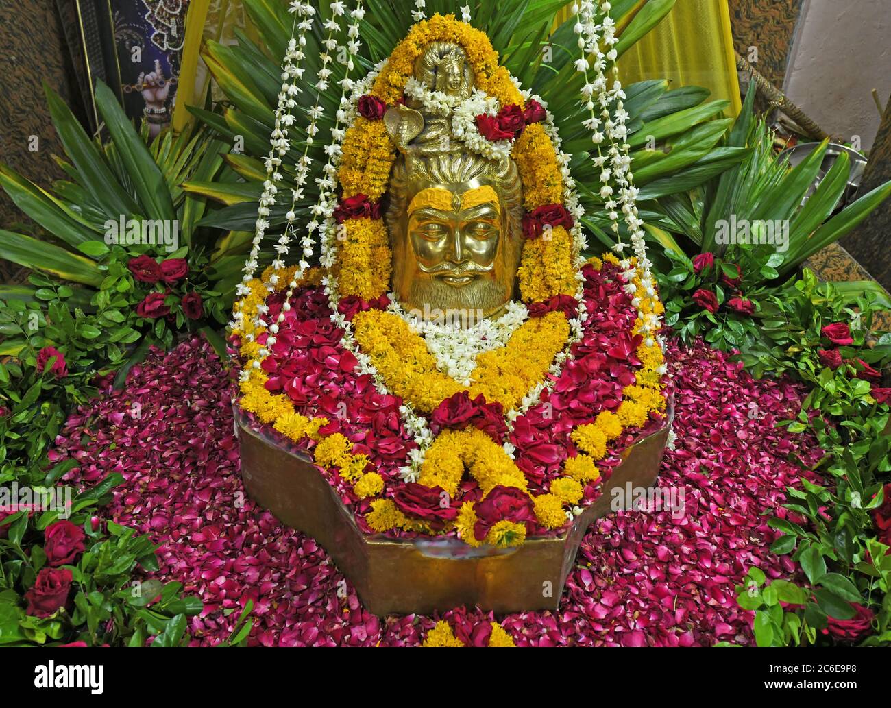 Beawar, Rajasthan, India, July 6, 2020 A metal sculpture of Lord Shiva