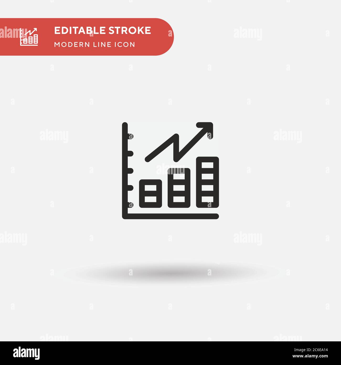 Growth Simple vector icon. Illustration symbol design template for web ...
