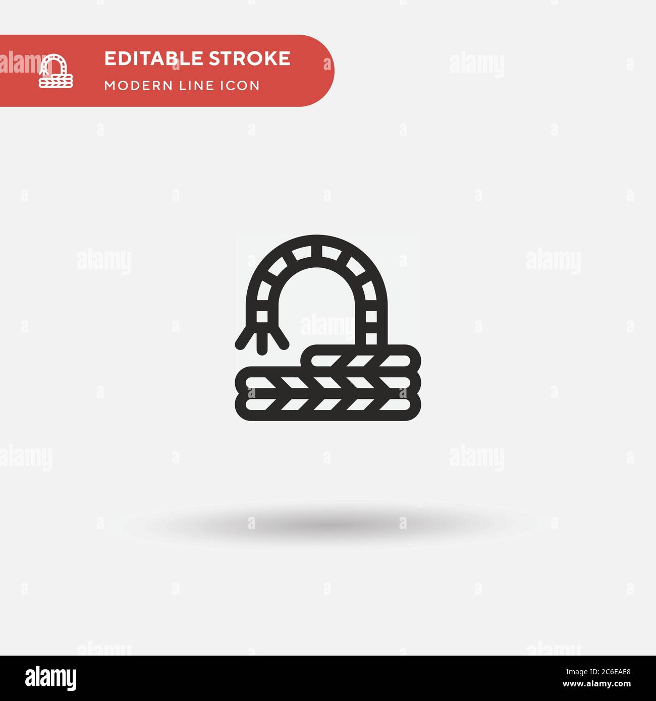 Rope Simple vector icon. Illustration symbol design template for web ...