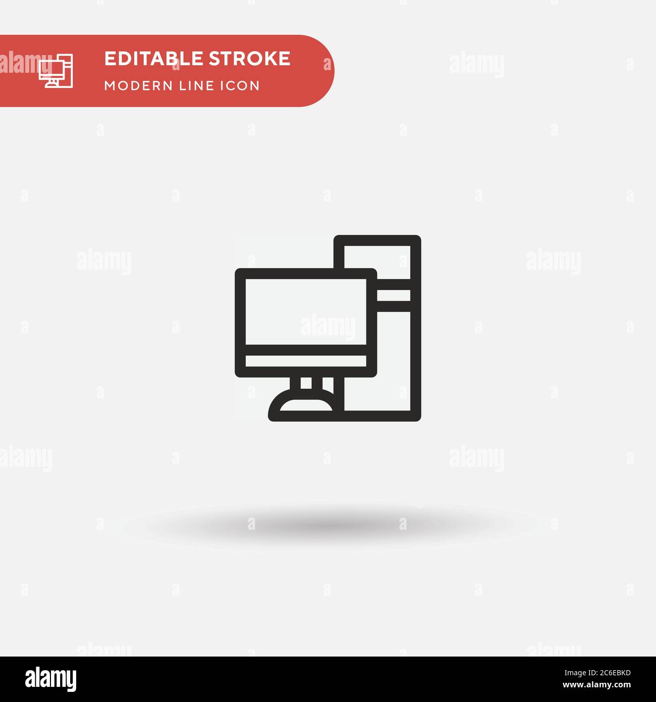 Computer Simple vector icon. Illustration symbol design template for ...