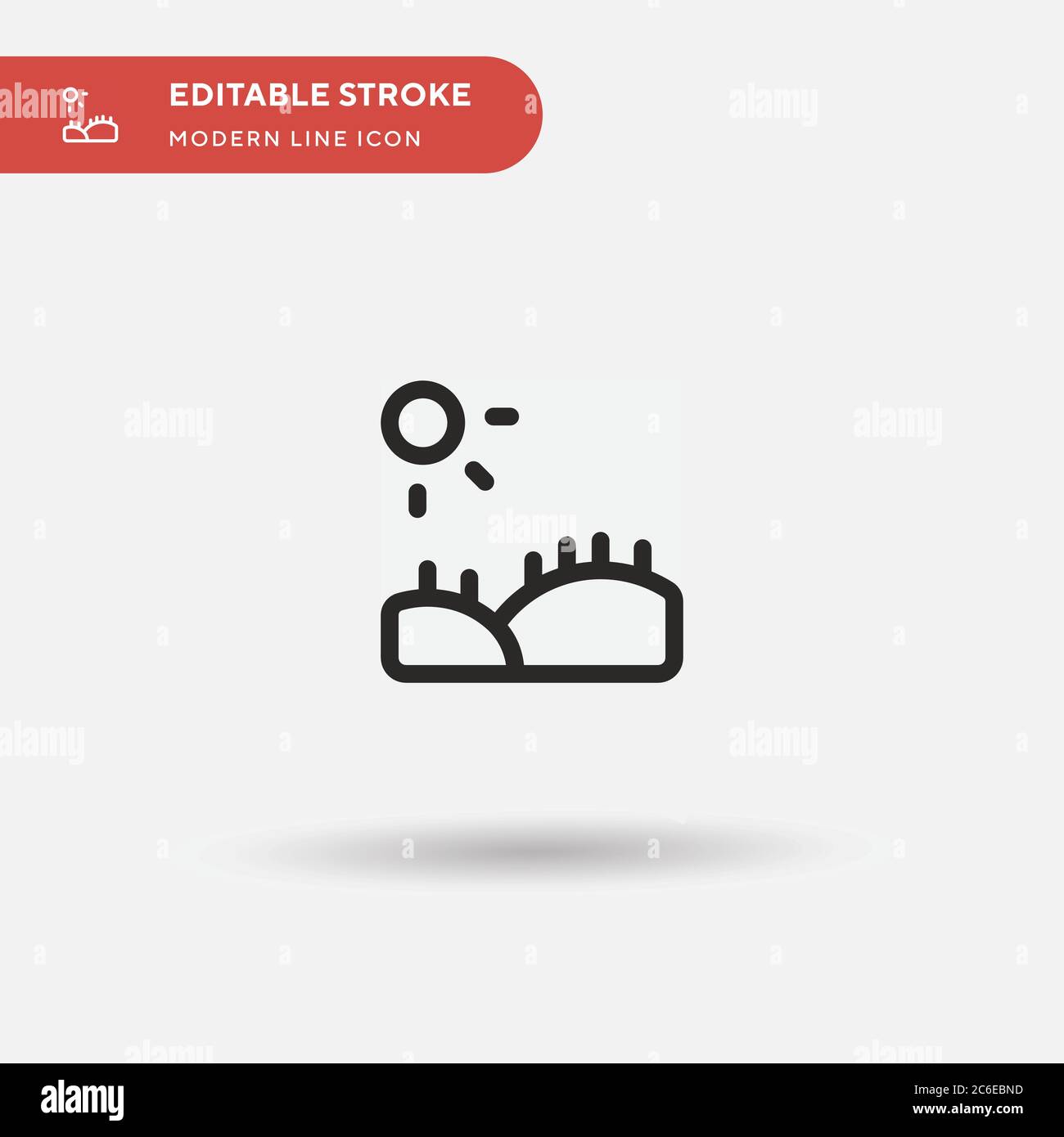 Field Simple vector icon. Illustration symbol design template for web ...