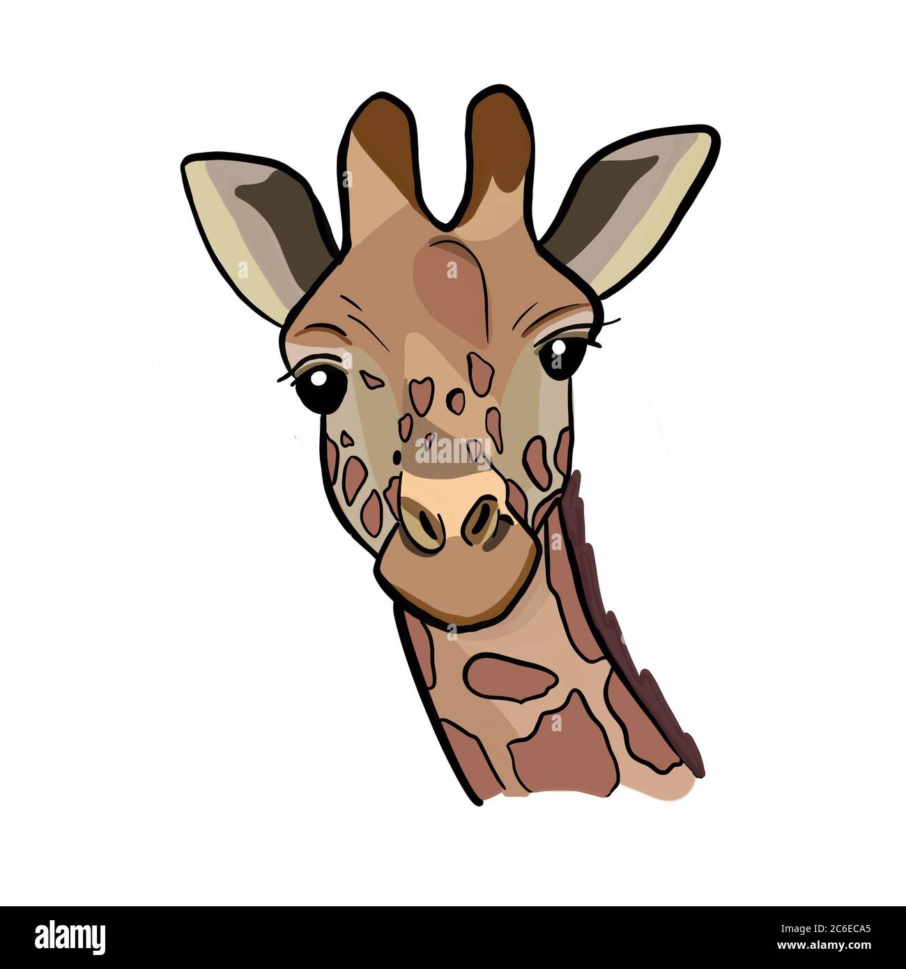 Giraffe cartoon style Cut Out Stock Images & Pictures - Alamy