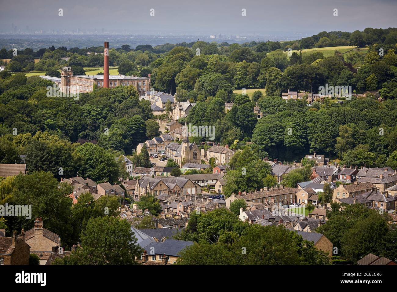 Bollington town in Cheshire Clarence Mill near Macclesfield former
