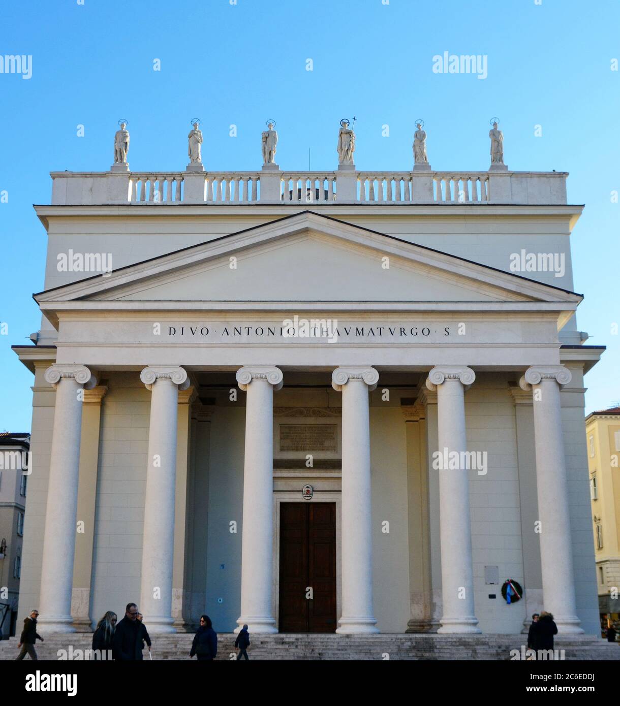 Trieste, Italy, January ‎13, 2020. The church of Sant'Antonio Taumaturgo (St. Anthony thaumaturge) is a splendid example of neoclassical architecture Stock Photo