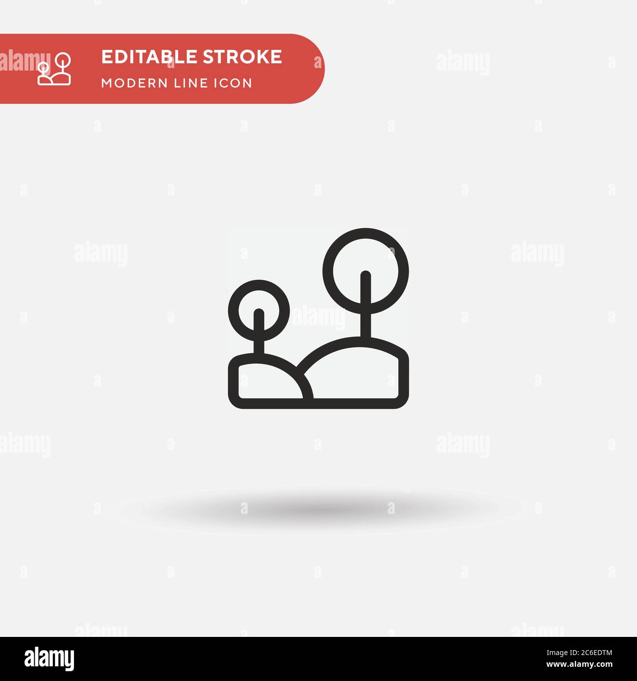 Trees Simple vector icon. Illustration symbol design template for web ...