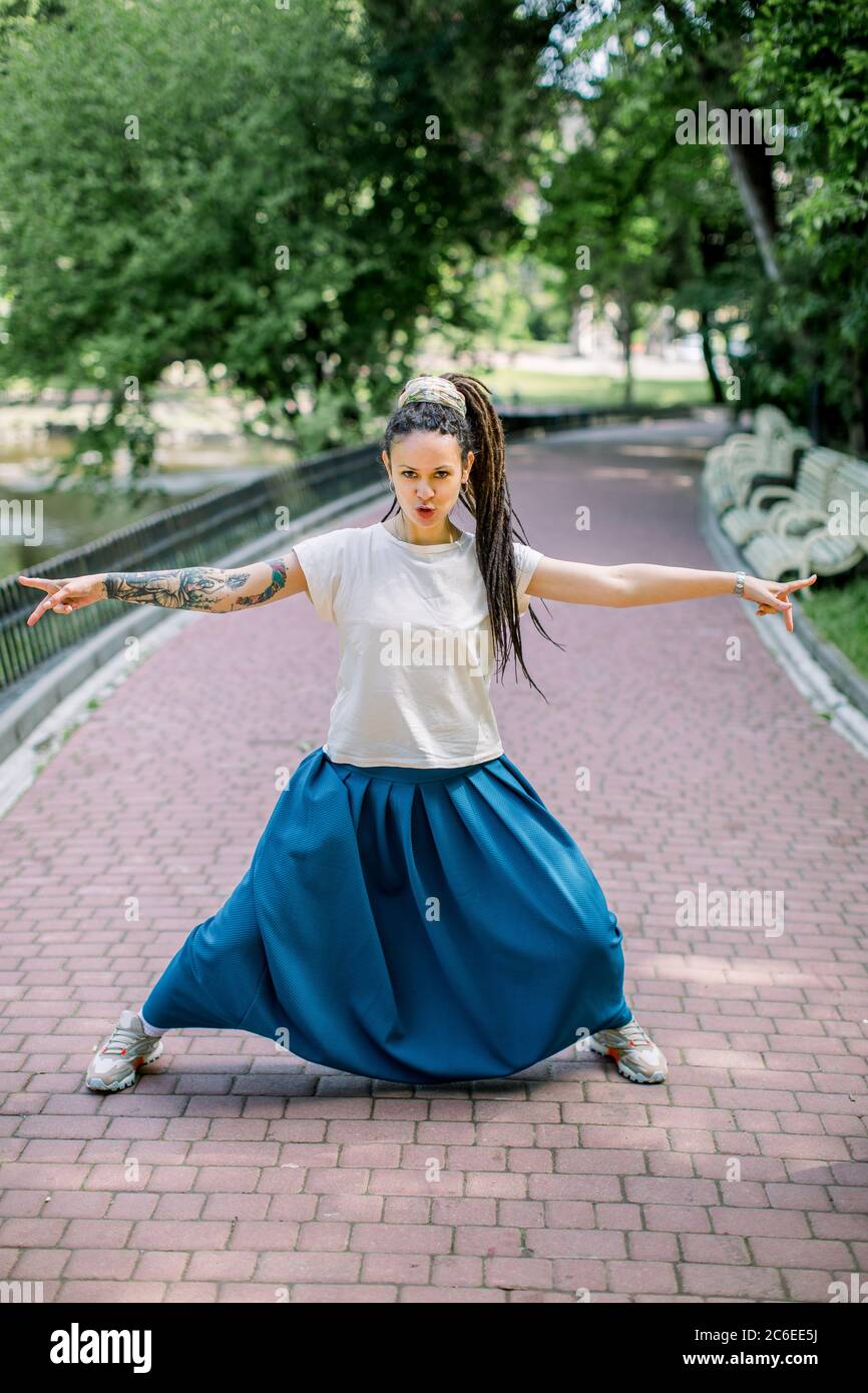 Long Blue Skirt High Resolution Stock Photography And Images Alamy