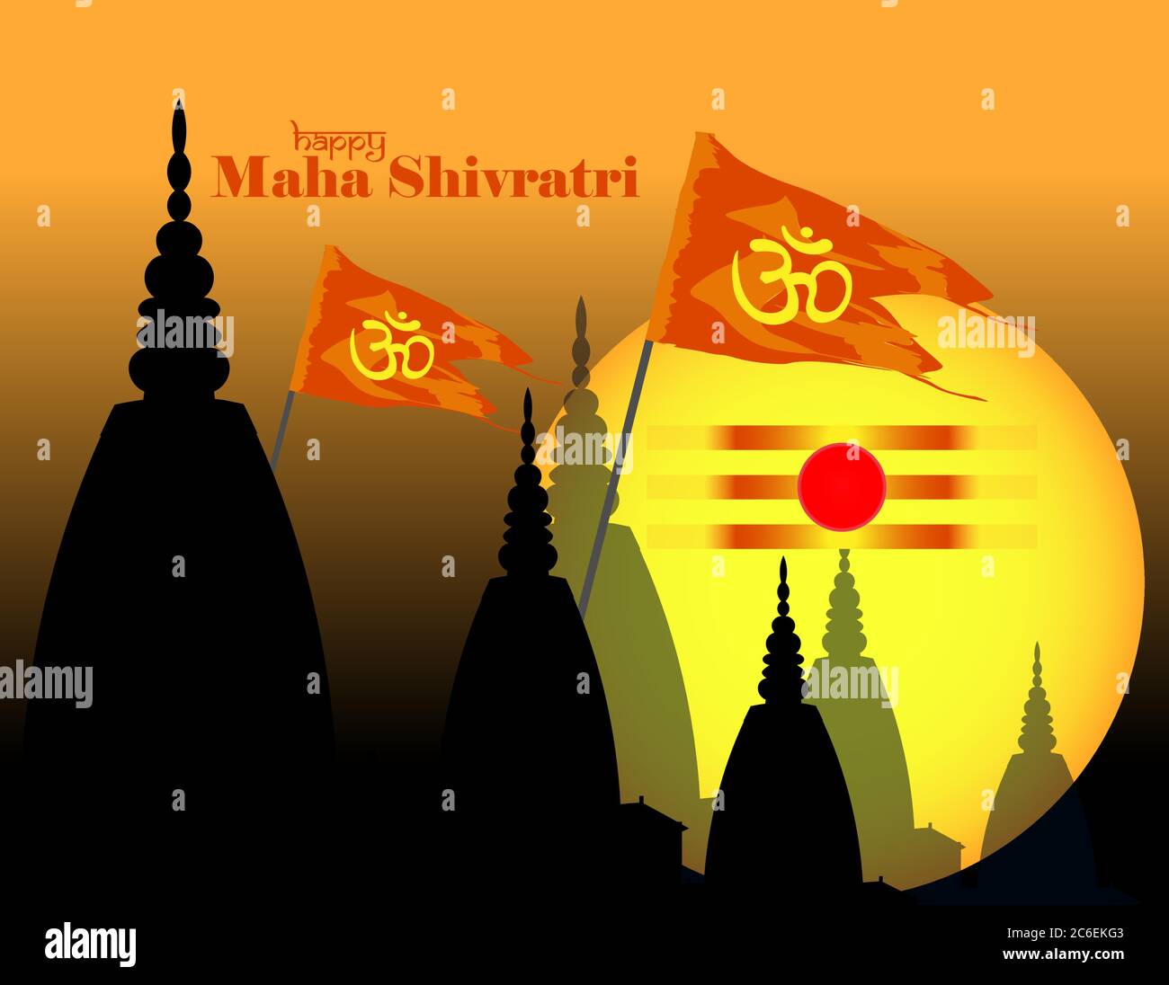 Vector Illustration Of Greeting Card For Maha Shivratri Greeting Card For Hindu Festival Maha 4406
