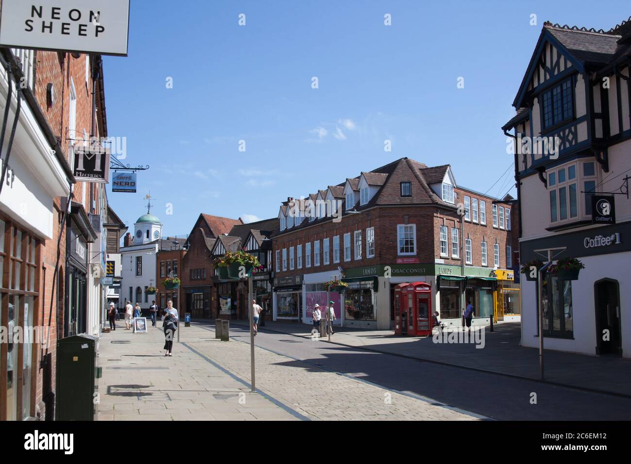 Henley Street in Stratford upon Avon in Warwickshire in the UK taken 22nd June 2020 Stock Photo