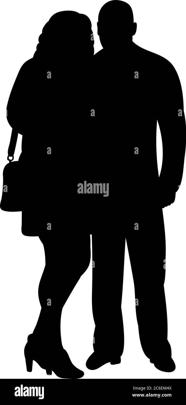 vector, isolated silhouette man and woman Stock Vector Image & Art - Alamy