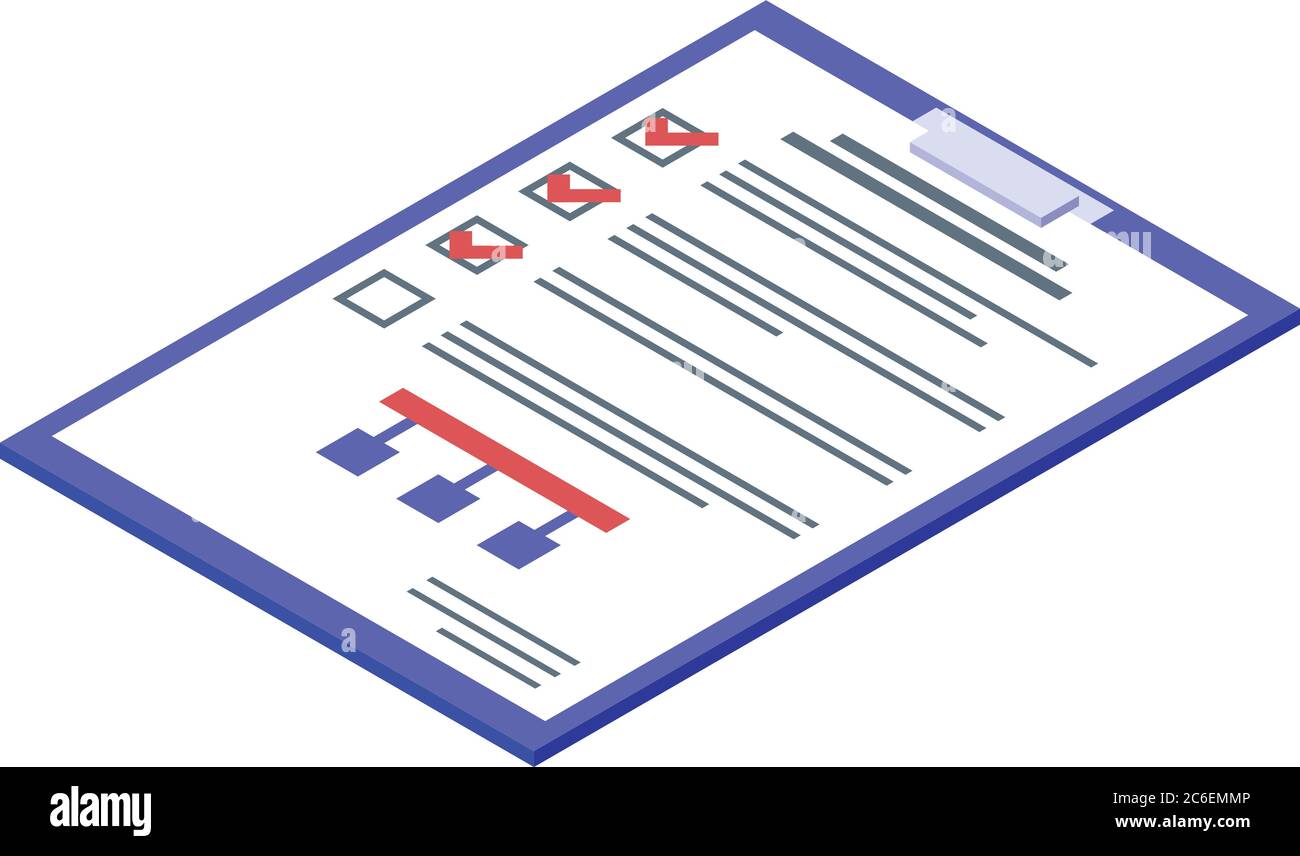 Testing software scenario icon, isometric style Stock Vector