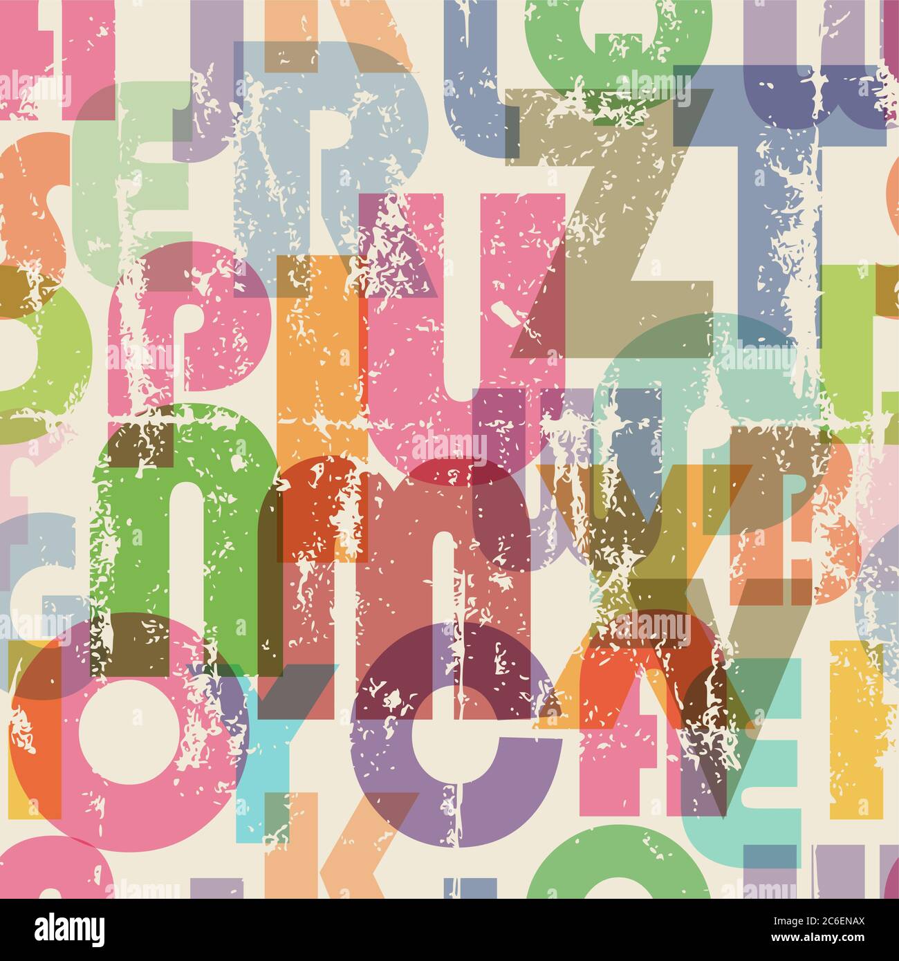 seamless alphabet background, Letter pattern, vector illustration Stock