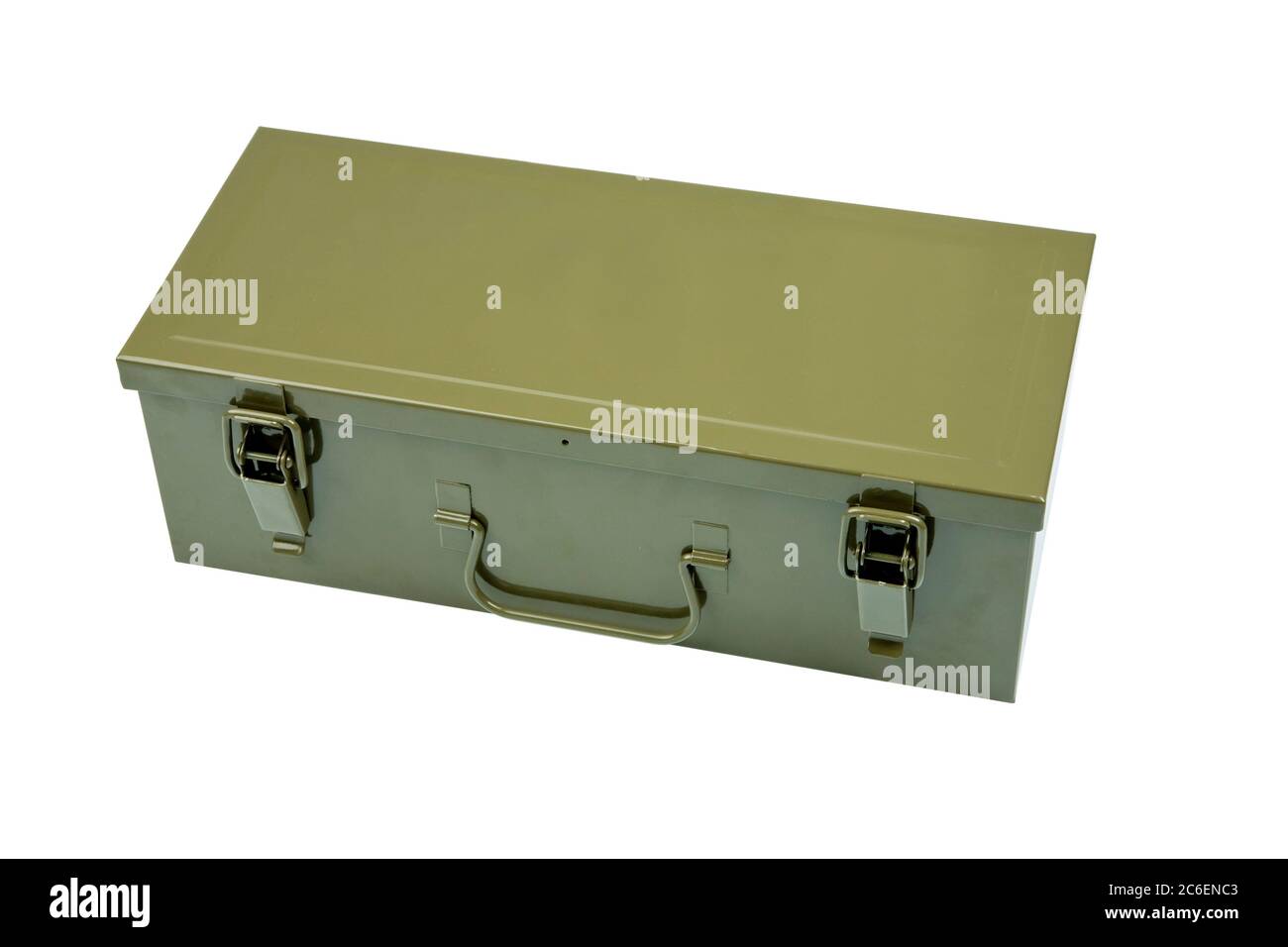 Metal army crate isolated on white Stock Photo Alamy