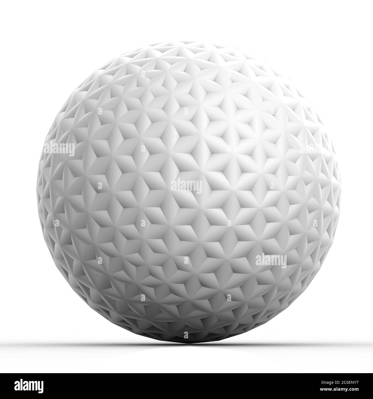 Geometric 3D object on white mathematical construction Stock Photo