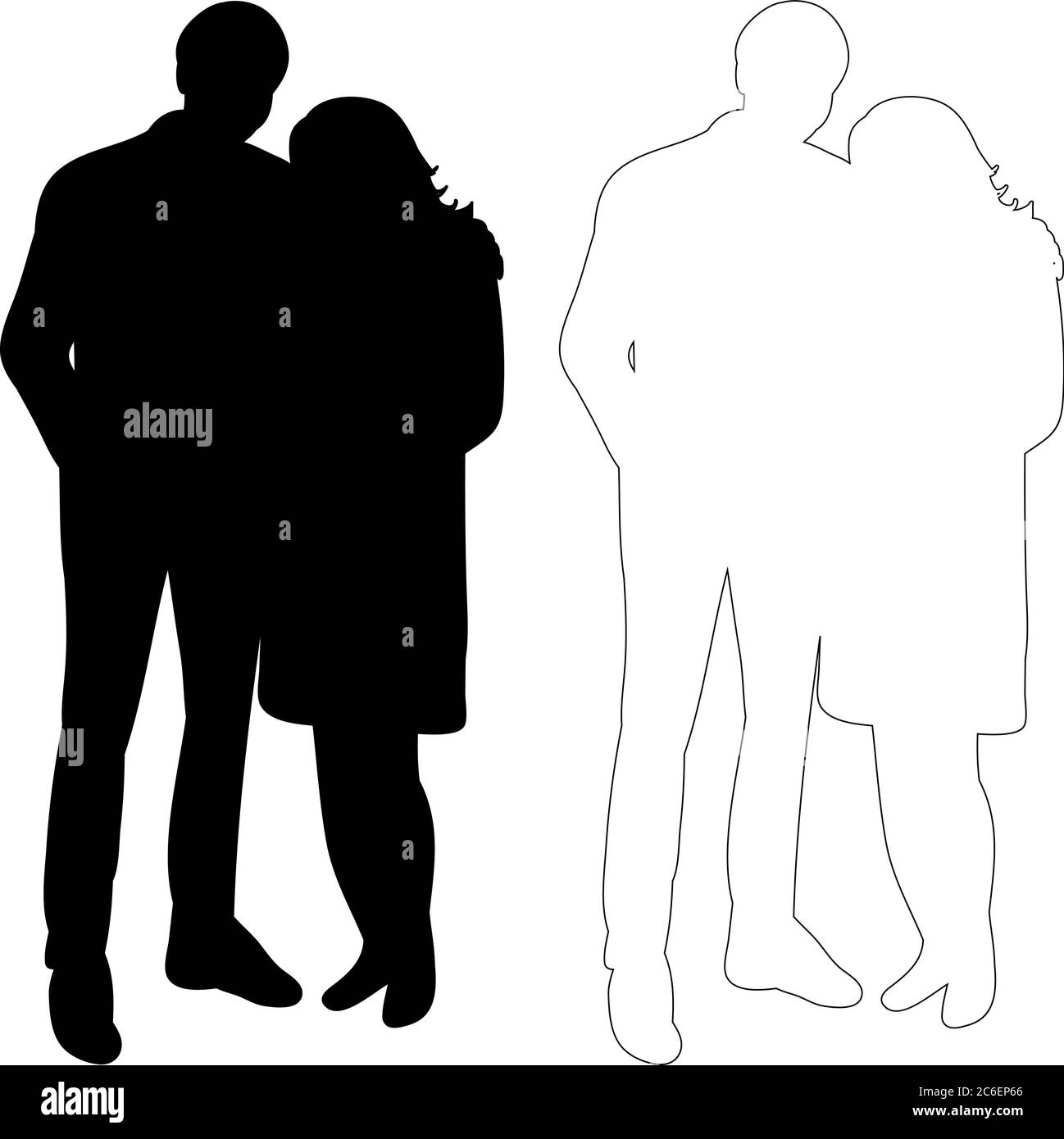 silhouette man and woman vector Stock Vector Image & Art - Alamy