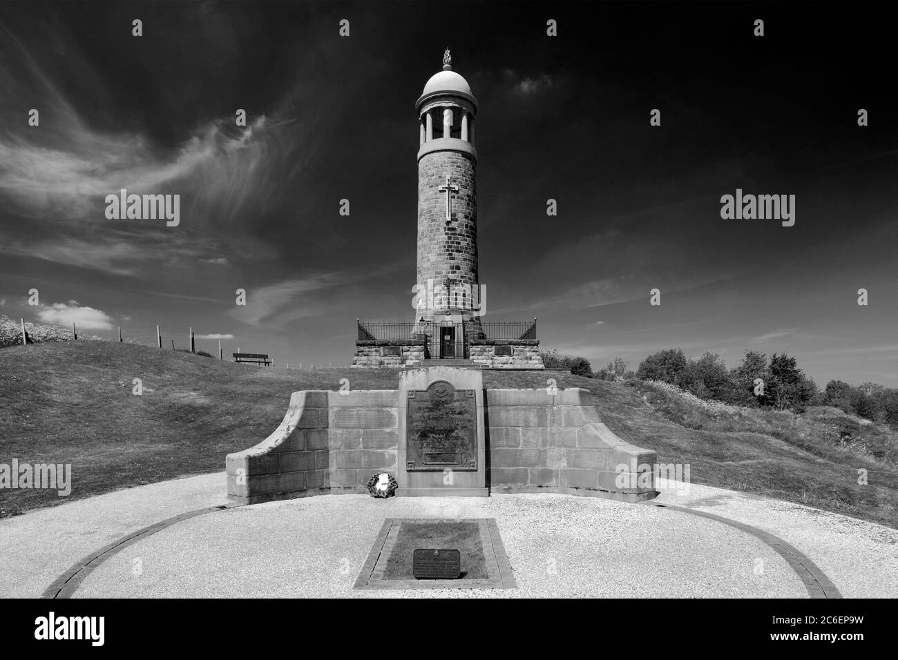 The Crich Stand War Memorial for the Sherwood Foresters Regiment, Crich town, Amber Valley, Derbyshire England UK Stock Photo