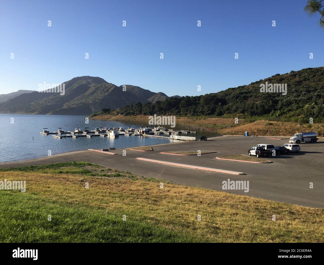 The pontoon at Lake Piru, California, where Naya Rivera,33, rented a