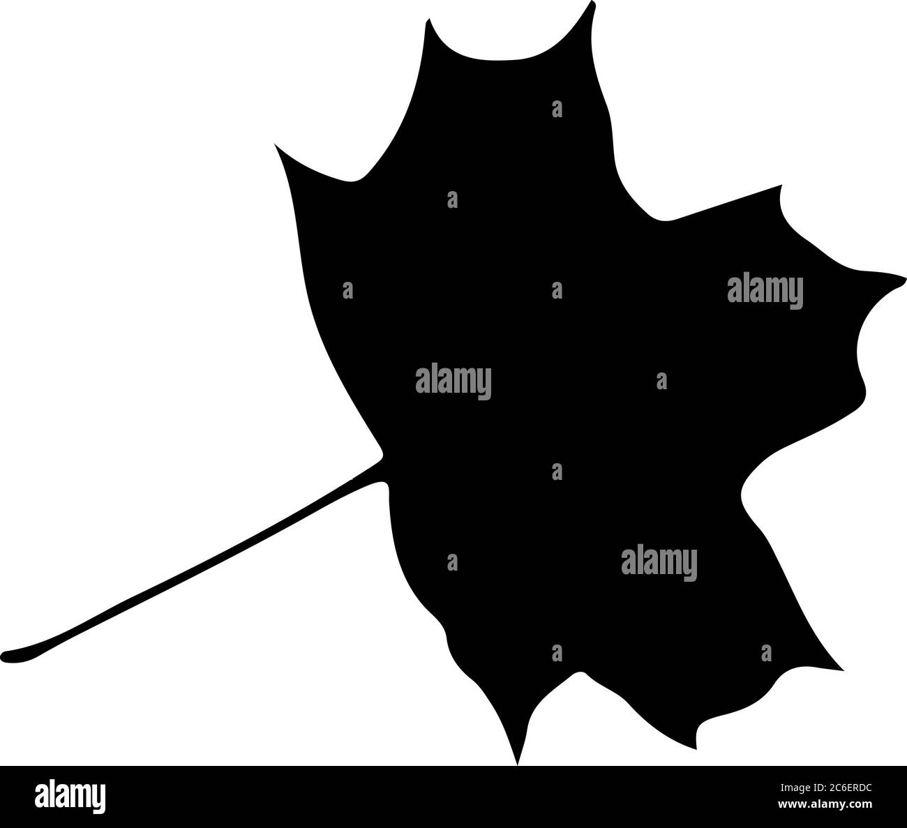 vector, isolated silhouette leaf of tree Stock Vector Image & Art - Alamy