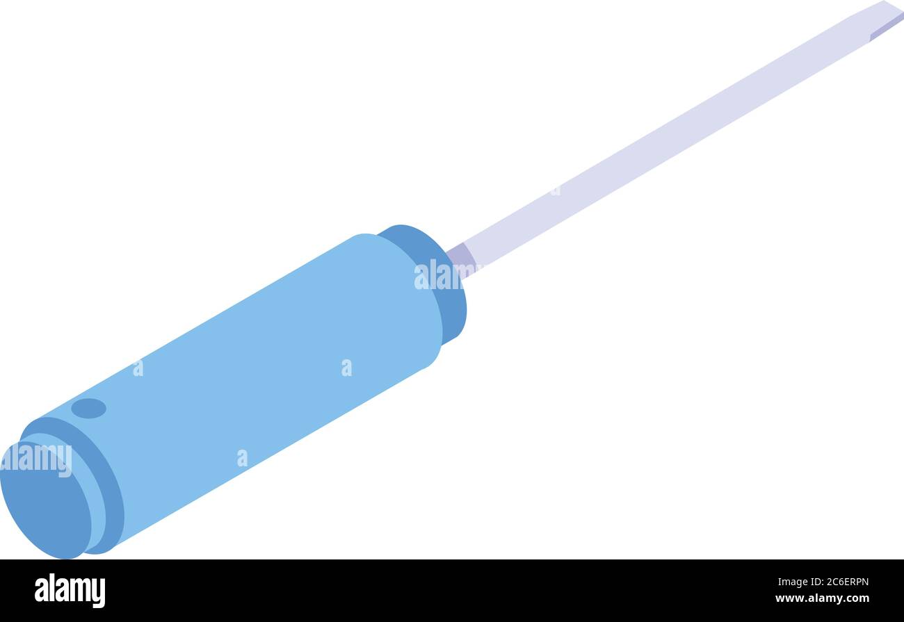 Testing screwdriver icon, isometric style Stock Vector