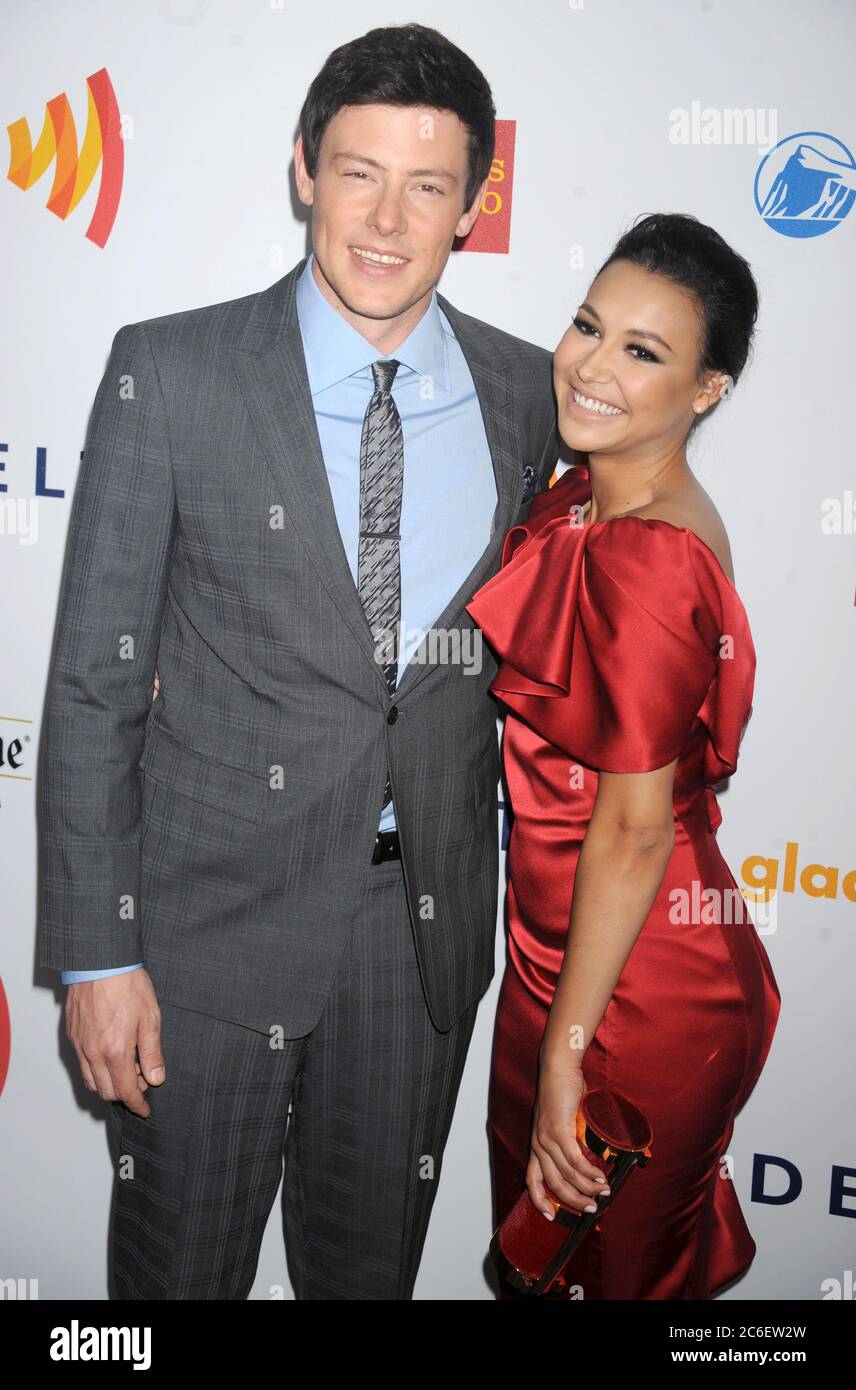 Manhattan, United States Of America. 24th Mar, 2012. NEW YORK, NY - MARCH 24: Cory Monteith Naya Rivera attends the 23rd Annual GLAAD Media Awards presented by Ketel One and Wells Fargo at Marriott Marquis Theater on March 24, 2012 in New York City People: Cory Monteith, Naya Rivera Credit: Storms Media Group/Alamy Live News Stock Photo