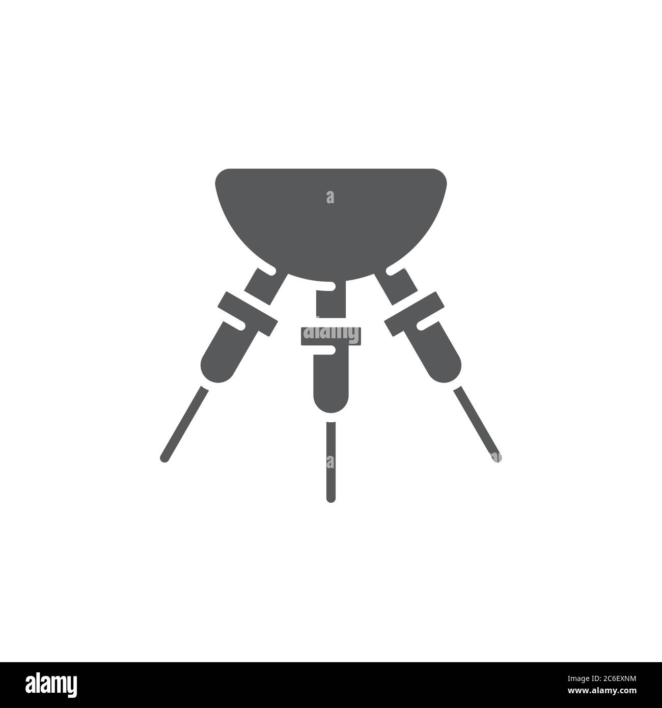 Automatic milking udder vector icon symbol isolated on white background Stock Vector