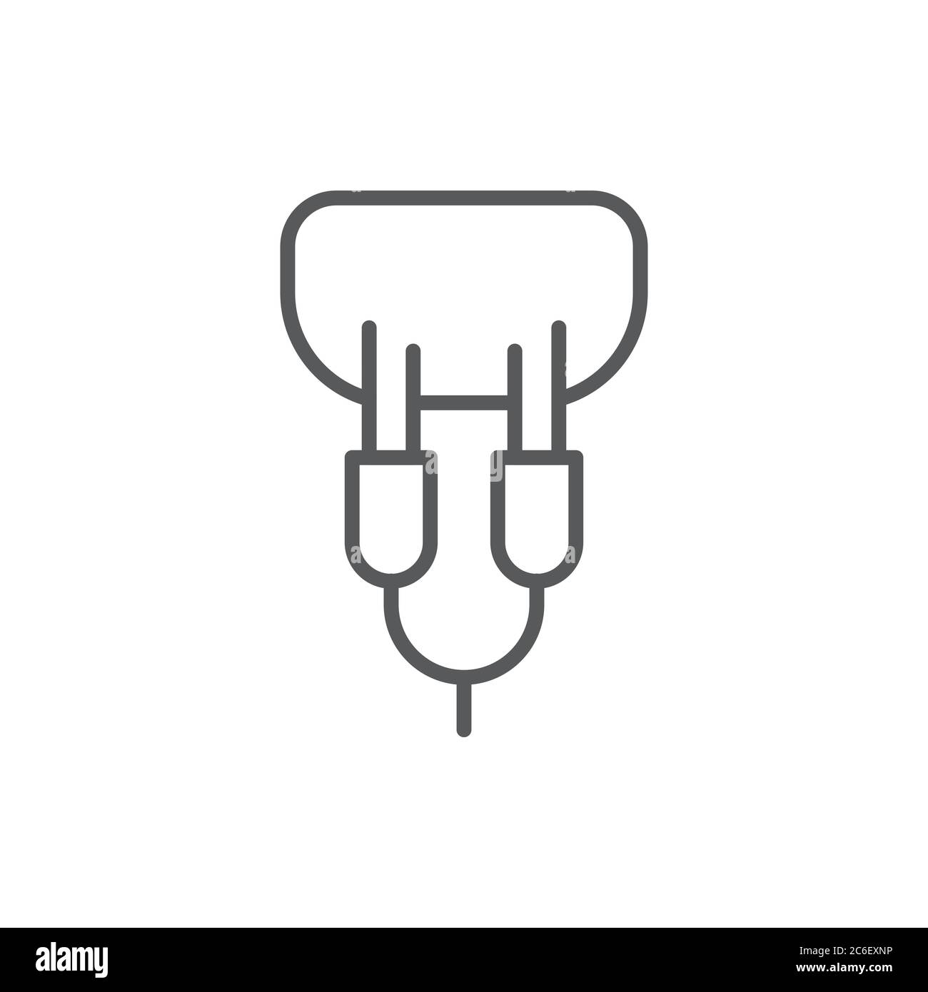 Automatic milking udder vector icon symbol isolated on white background Stock Vector