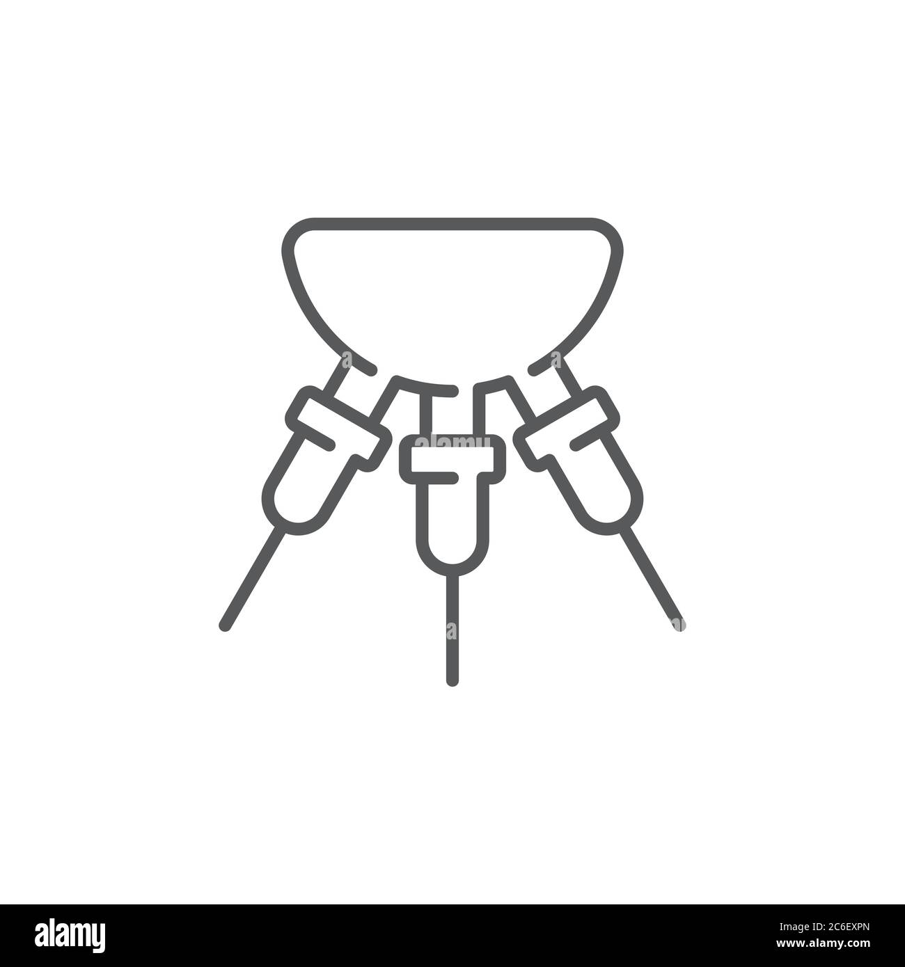Automatic milking udder vector icon symbol isolated on white background Stock Vector