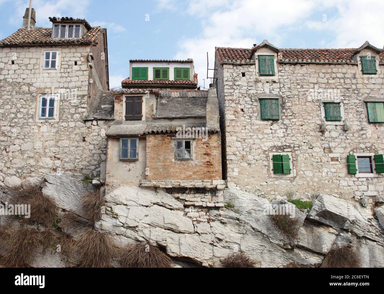Old traditional mediterranean stone houses Stock Photo - Alamy