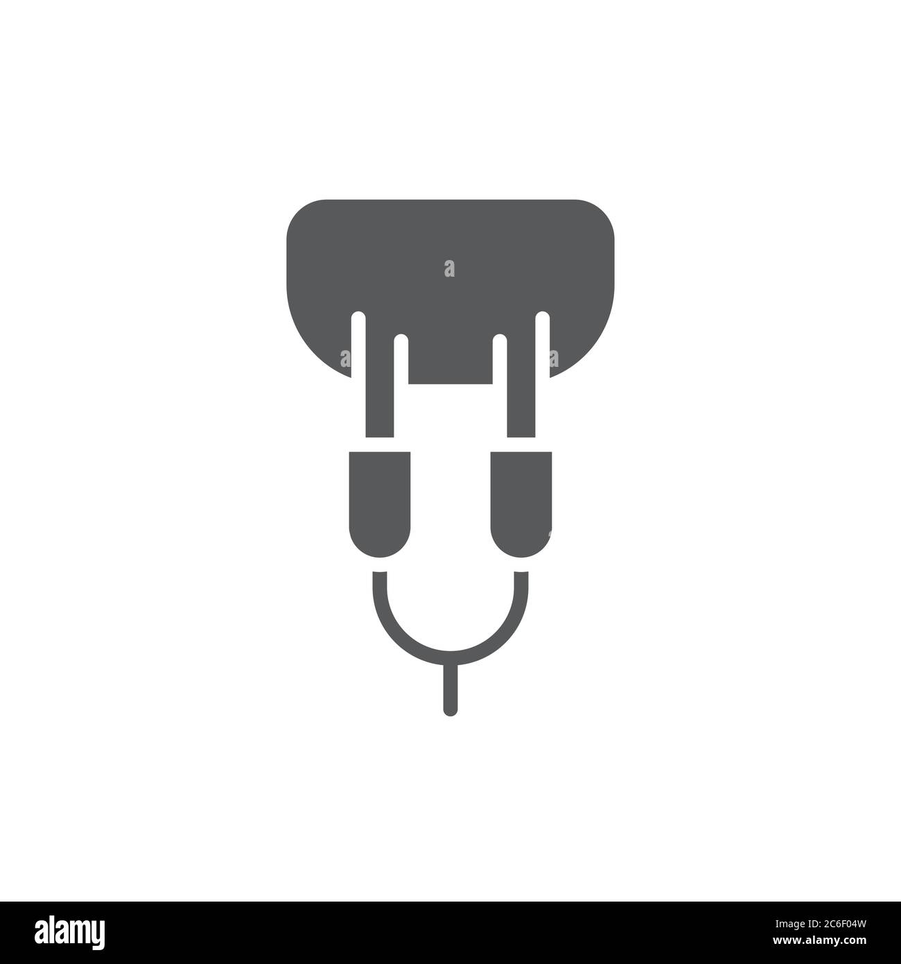 Automatic milking udder vector icon symbol isolated on white background Stock Vector