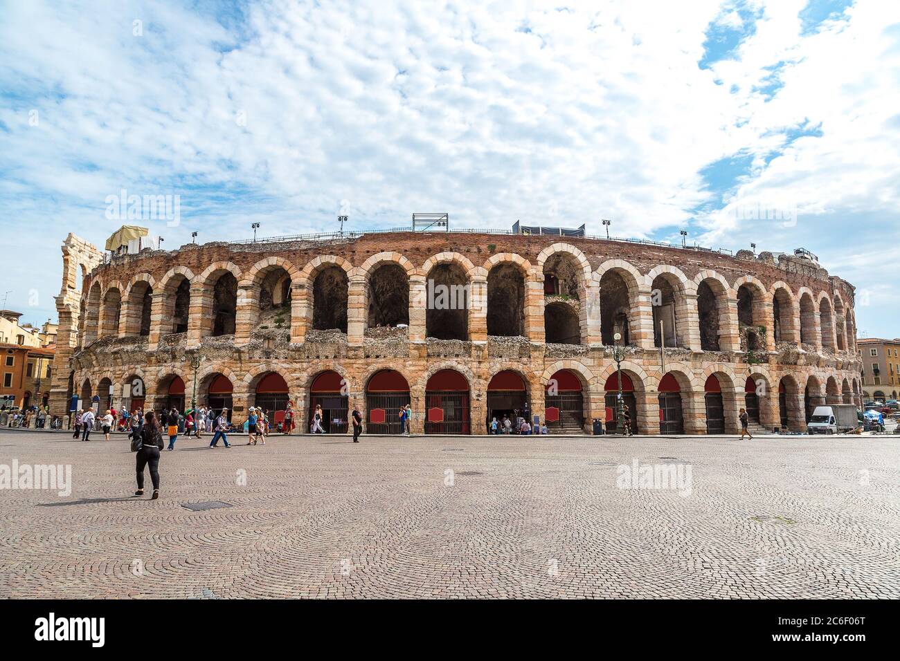 Verona Arena in a beautiful summer day in Verona, Italy (Arena di ...