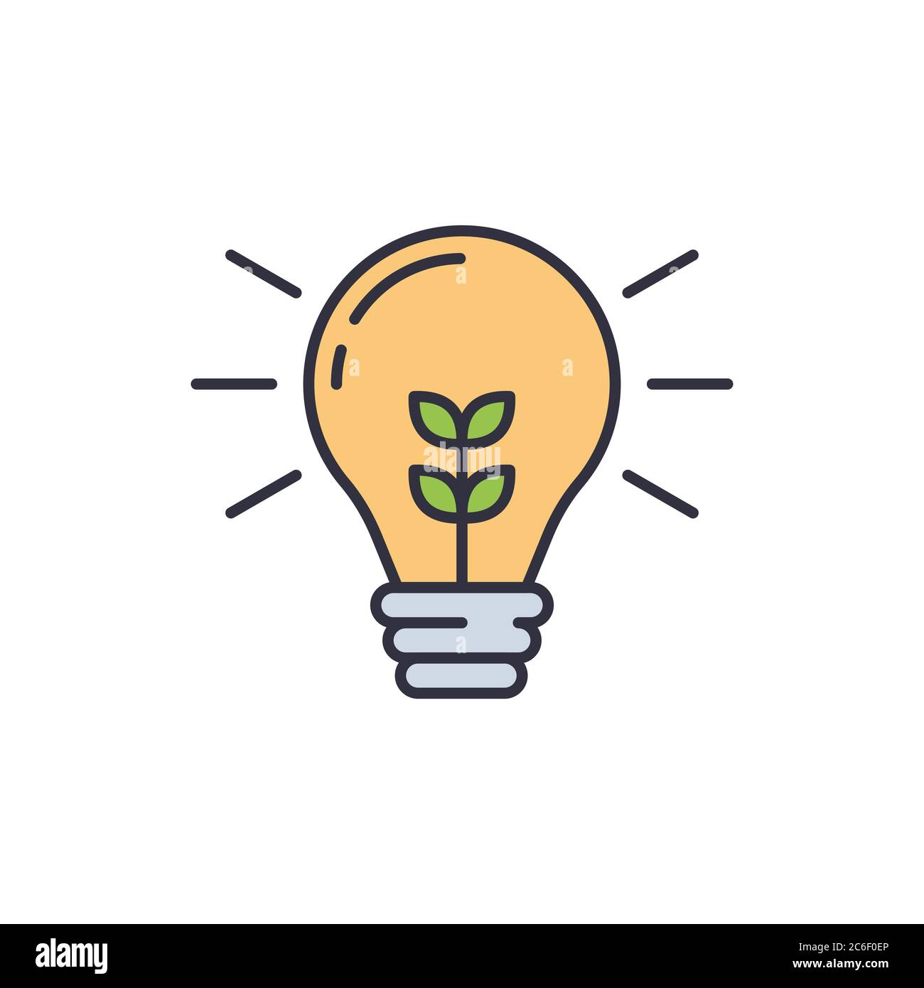 Business idea lamp vector icon symbol isolated on white background Stock  Vector Image & Art - Alamy
