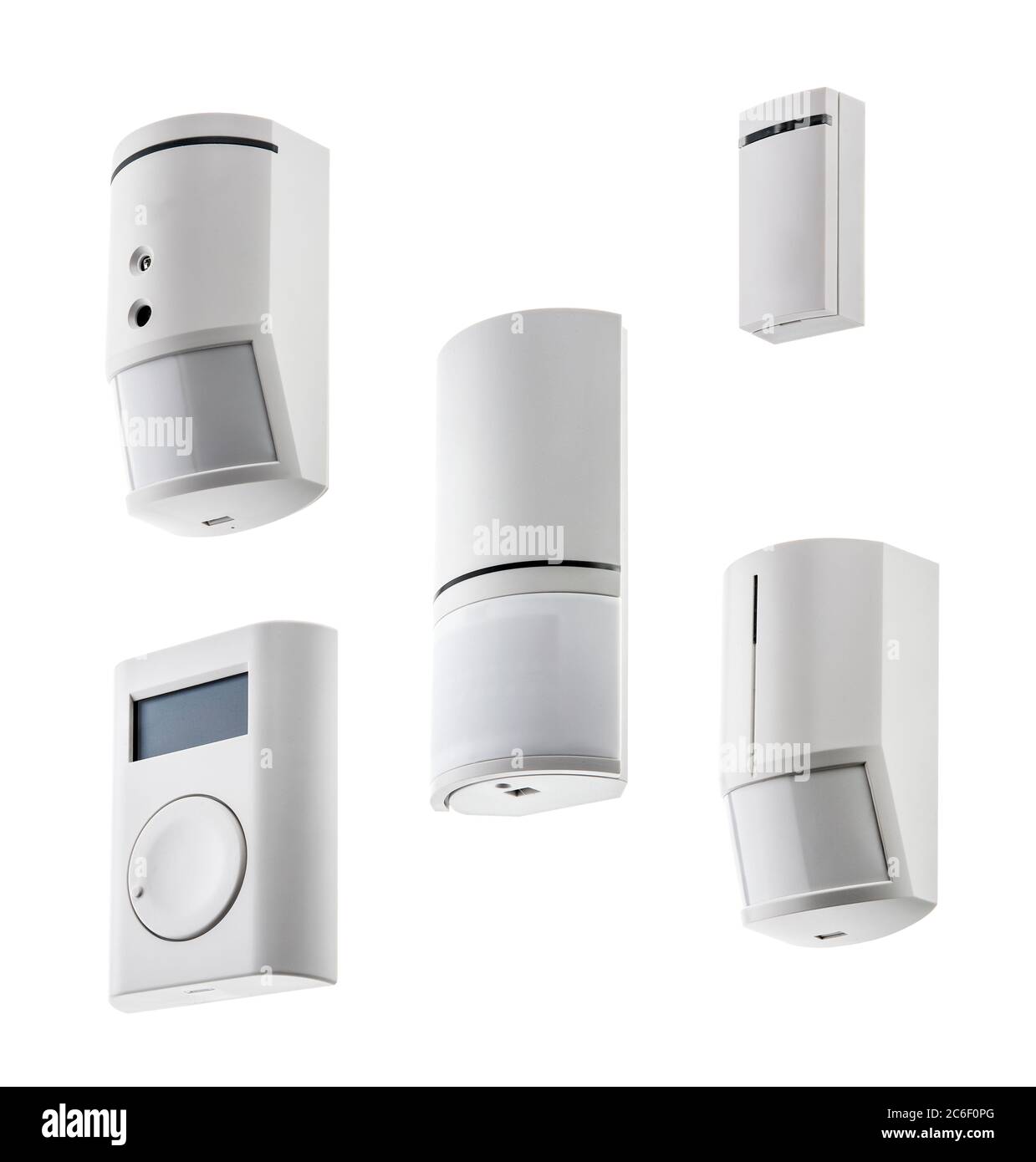 Set of home security sensors isolated Stock Photo Alamy