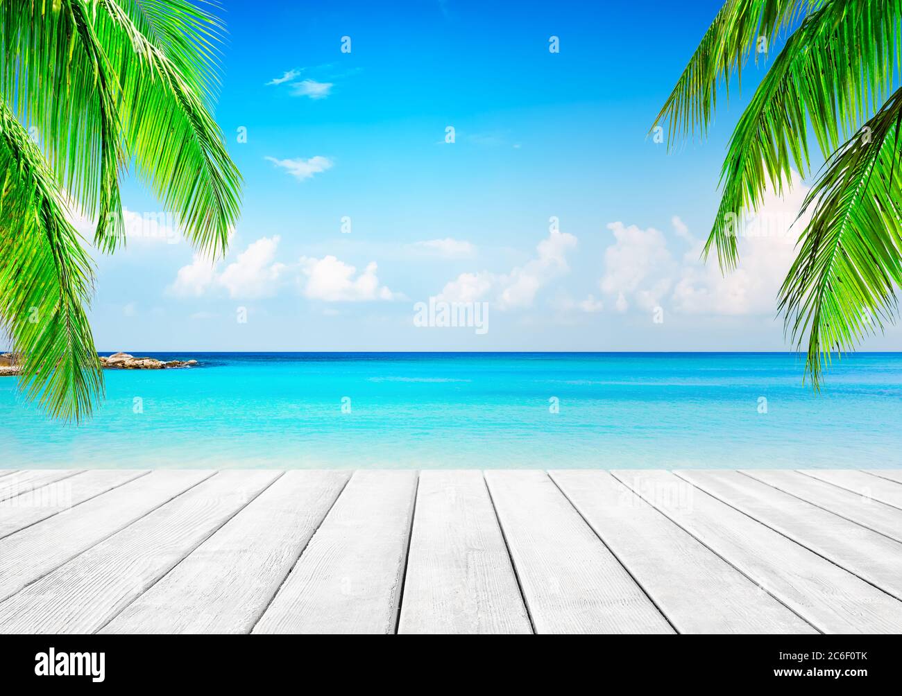 Coconut Palm Trees Against Blue Sky And Beautiful Beach In Punta Cana Dominican Republic Vacation Holidays Background Wallpaper View Of Nice Tropic Stock Photo Alamy