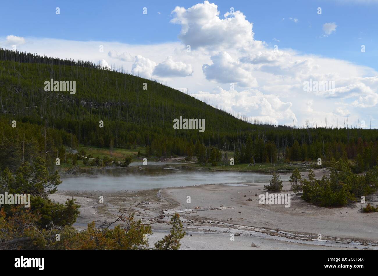 Late Spring in Yellowstone National Park: Gray Lakes Hot Springs in the ...