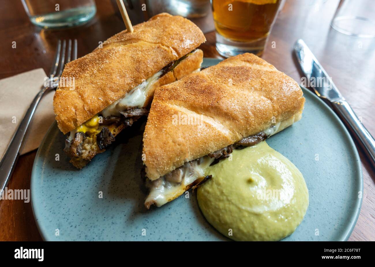 Cuban vegetarian sandwich, a Cubano mix Stock Photo