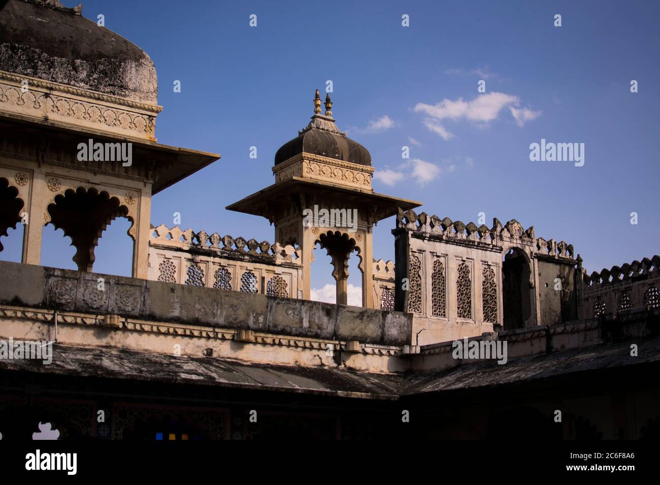 the beautiful architecture of udaipur city palace Stock Photo