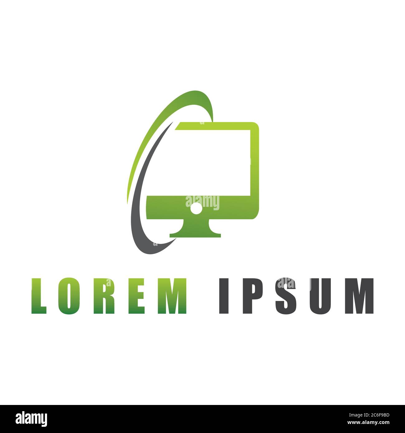 Computer screen symbol icon vector. Computer service symbol design. Vector illustration EPS.8 EPS.10 Stock Vector