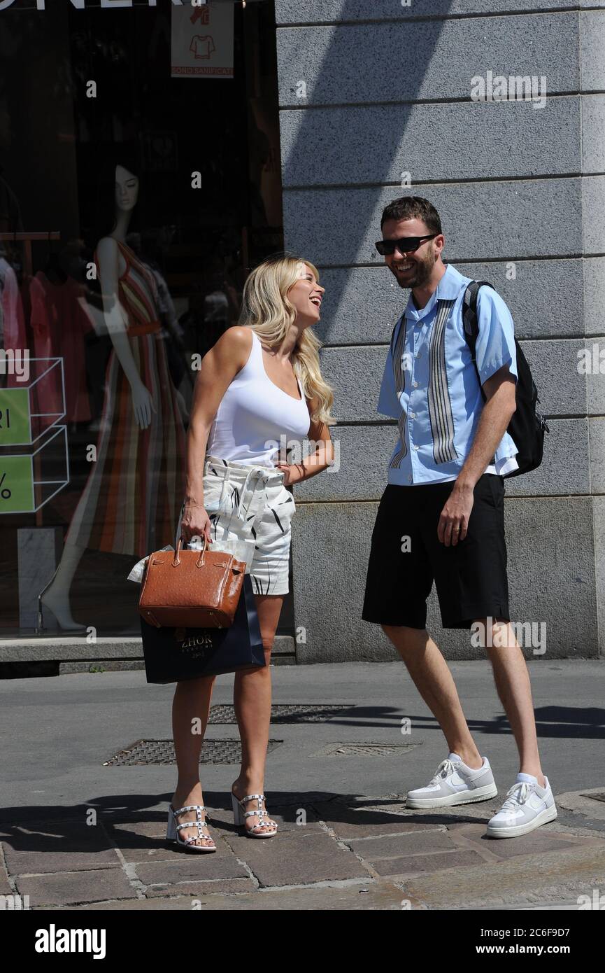 Milan Diletta Leotta After Work Shopping In The Company Diletta Leotta After The Theft In The House Started Going To Work With Her Car Again Here She Goes To Radio 105 At
