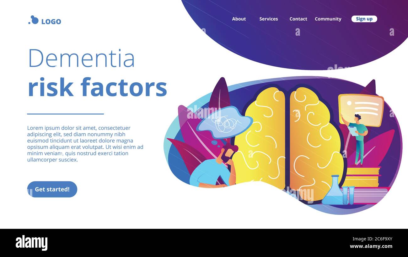 Alzheimer disease concept landing page Stock Vector Image & Art - Alamy