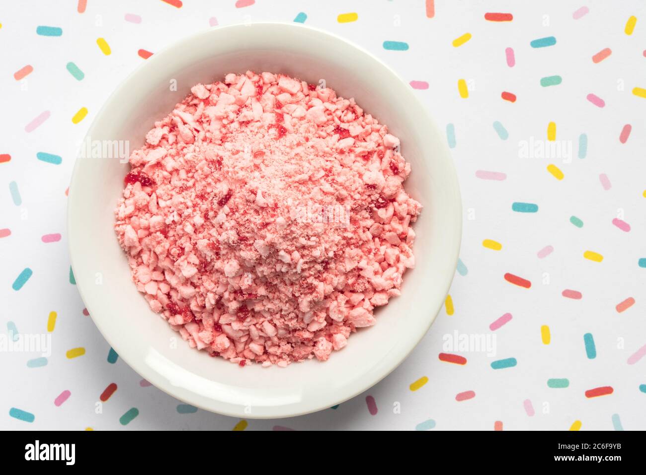 Crushed Peppermint Candy in a Bowl Stock Photo Alamy