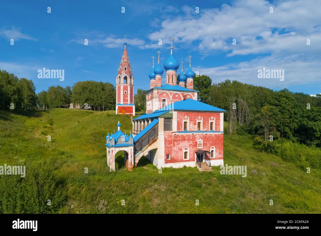 Ancient Church of the Kazan Icon of the Mother of God on a sunny July ...