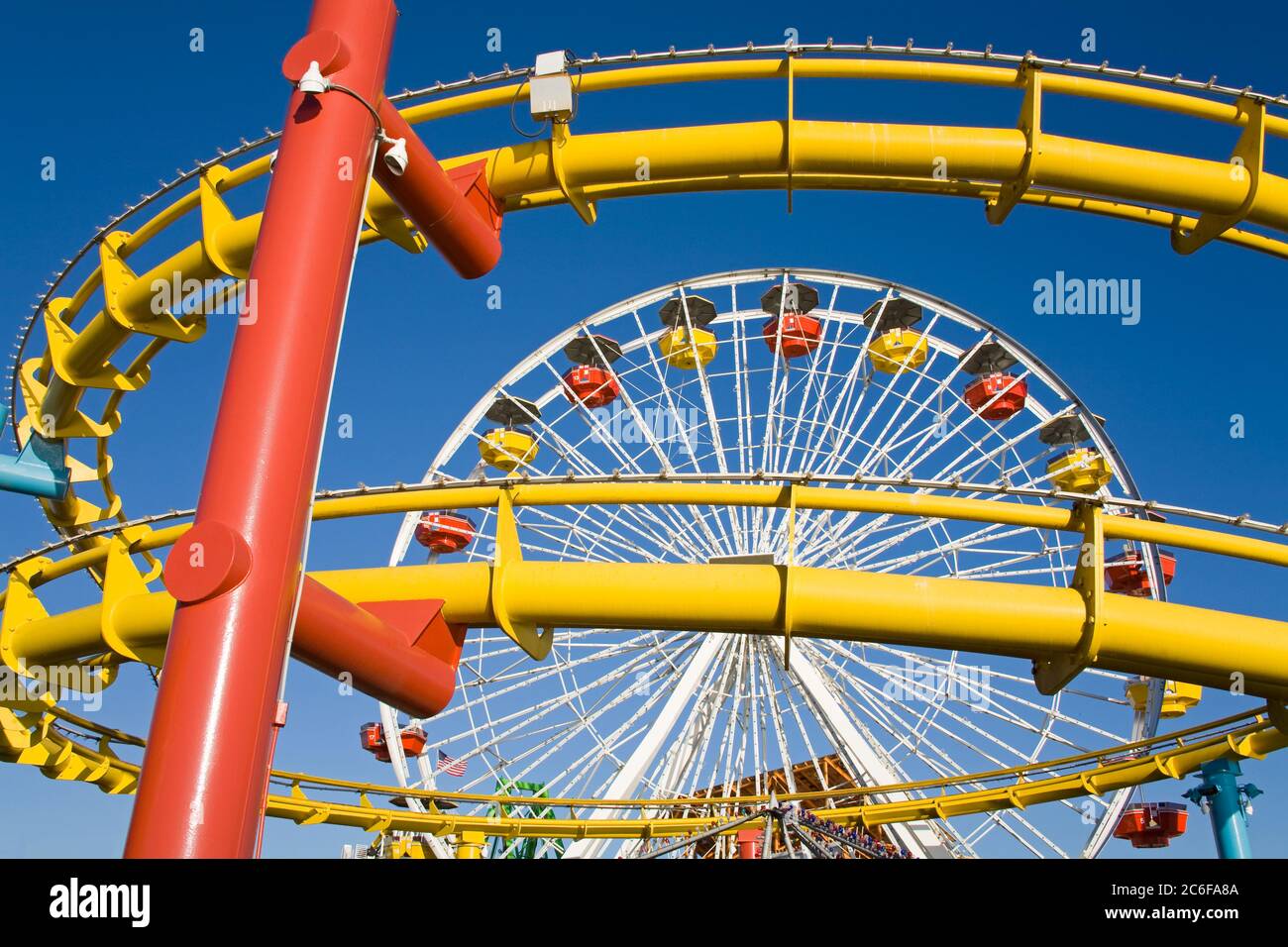 Ferris Wheel & Roller Coaster, Pacific Park on Santa Monica PIer, Santa