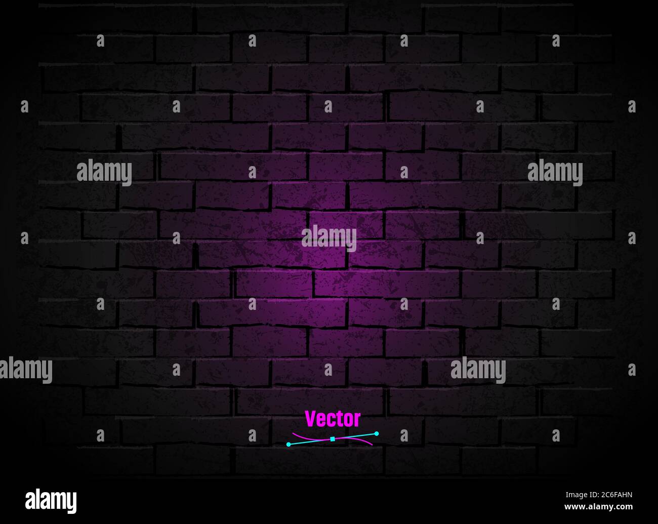 Dark brick wall Stock Vector