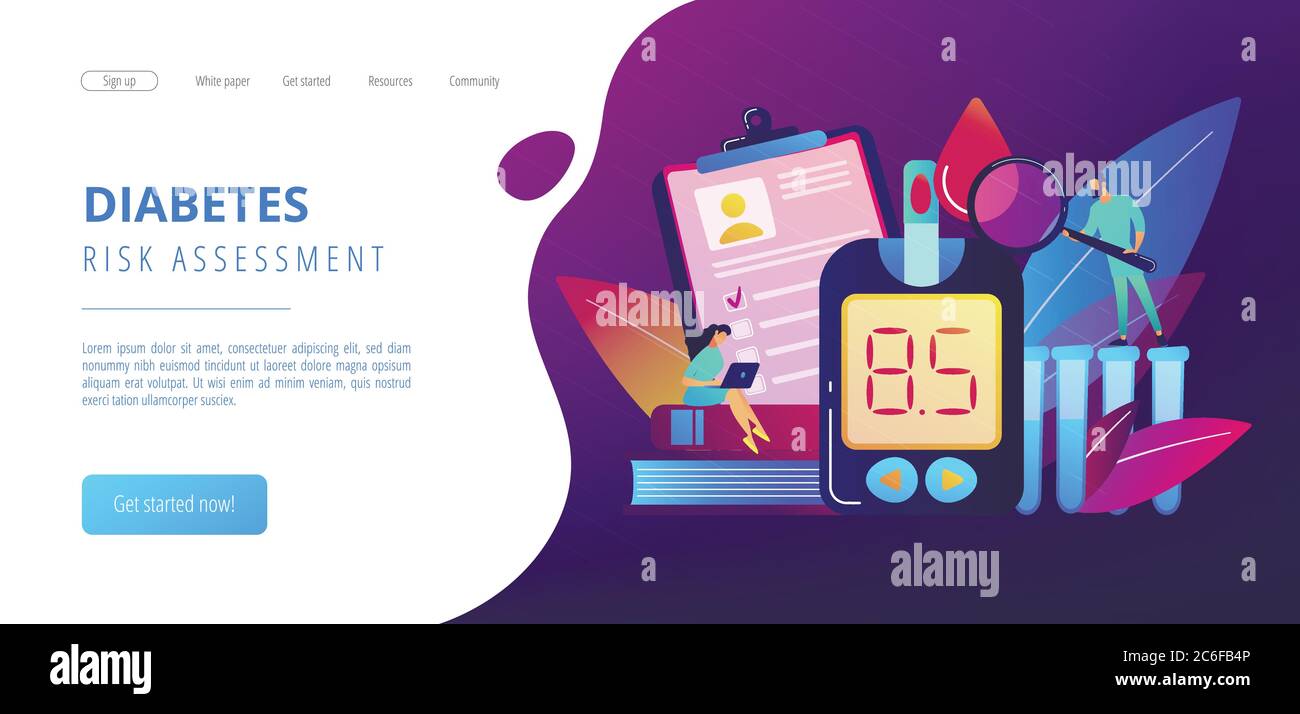 Diabetes mellitus concept landing page Stock Vector Image & Art - Alamy