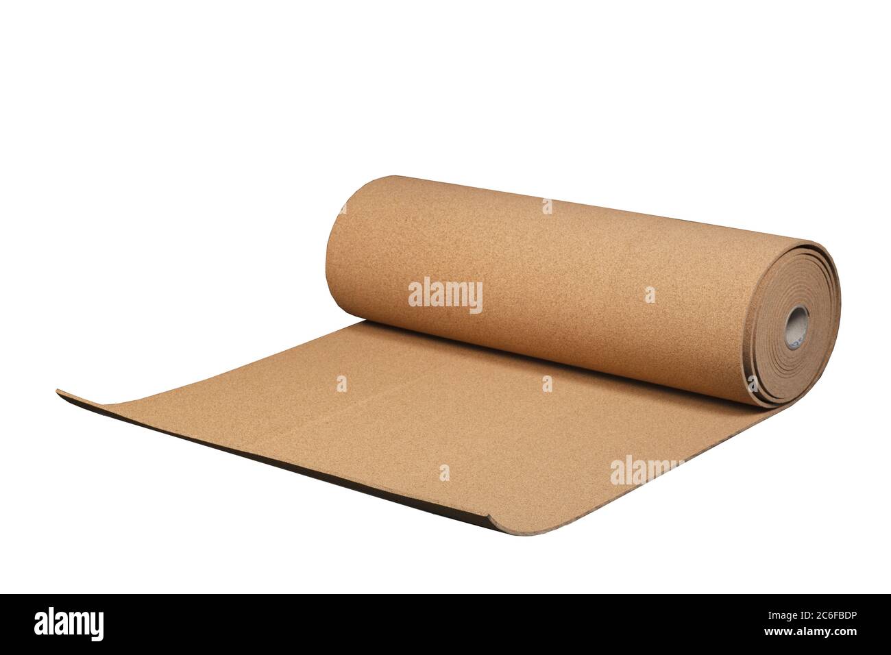 Cork underlay for laminate flooring. Cork base for wooden floors and coatings in the interior. Stock Photo