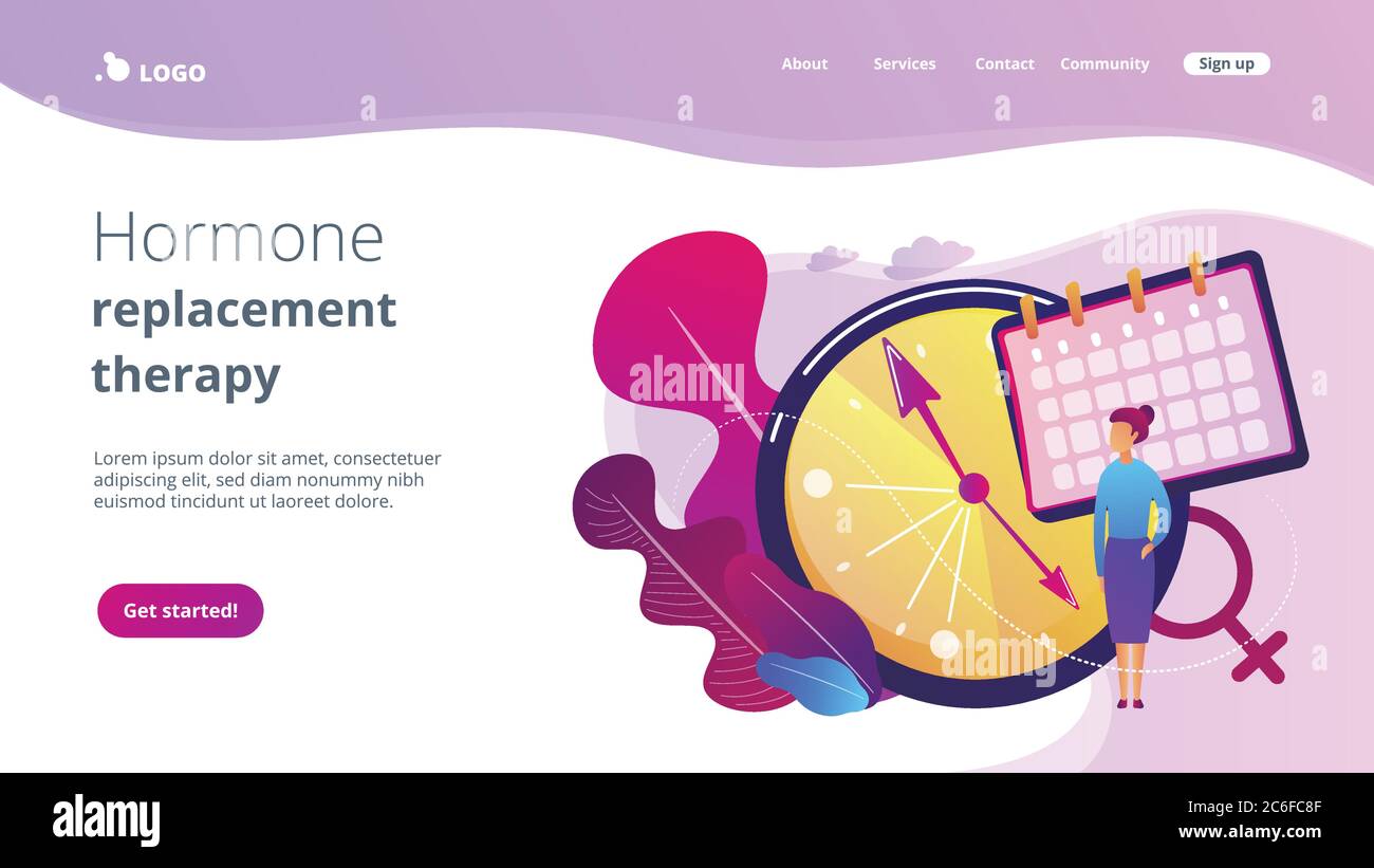 Menopause concept landing page Stock Vector Image & Art - Alamy