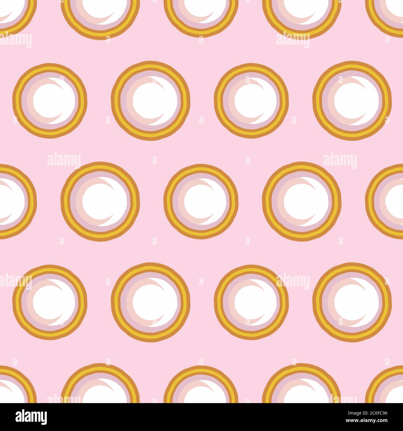 round gems polka dots seamless vector pattern Stock Vector