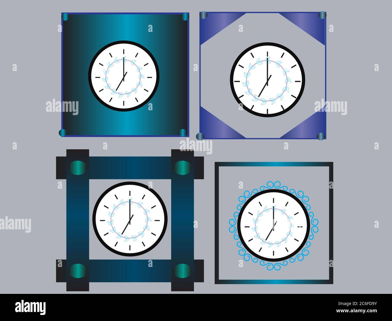 Photo Frames isolated on white, realistic square black frames mock up ...