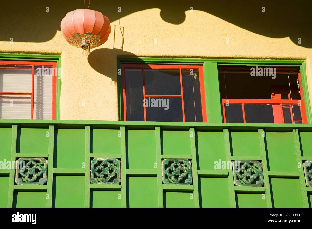 Chinese Architecture, Chinatown, Los Angeles, California, USA Stock
