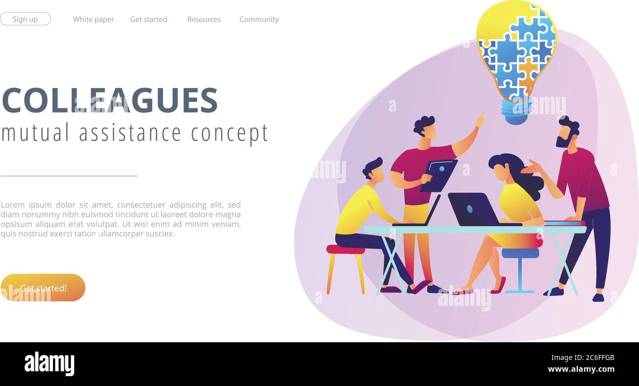 Collaboration concept landing page Stock Vector Image & Art - Alamy