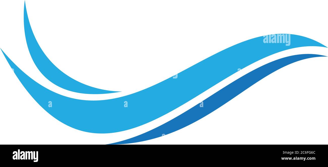 Water wave Logo design vector Template Stock Vector